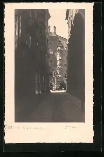 Foto-AK Adalbert Defner: Innsbruck, Riesengasse