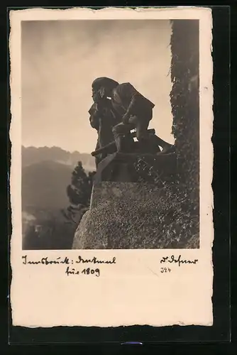 Foto-AK Adalbert Defner: Innsbruck, Denkmal für 1809