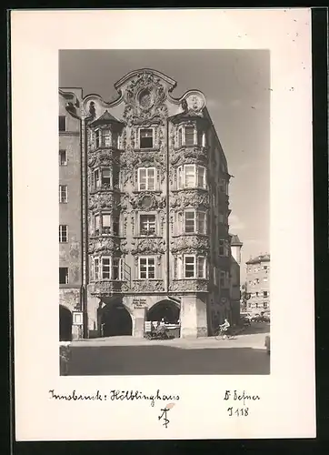 Foto-AK Adalbert Defner: Innsbruck, Hölblinghaus im Sonnenschein