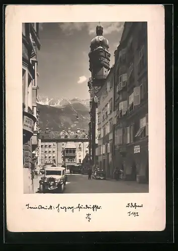 Foto-AK Adalbert Defner: Innsbruck, Herzog Friedrichstrasse