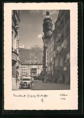 Foto-AK Adalbert Defner: Innsbruck, Herzog-Friedrichstrasse