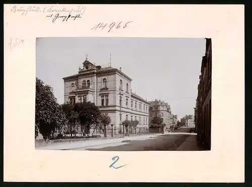 Fotografie Brück & Sohn Meissen, Ansicht Burgstädt, Krankenhaus mit Georgstrasse