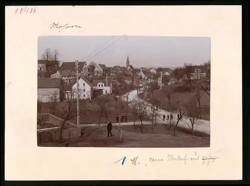 Fotografie Brück & Sohn Meissen, Ansicht Mohorn, Strassenansicht vom Oberdorf aus