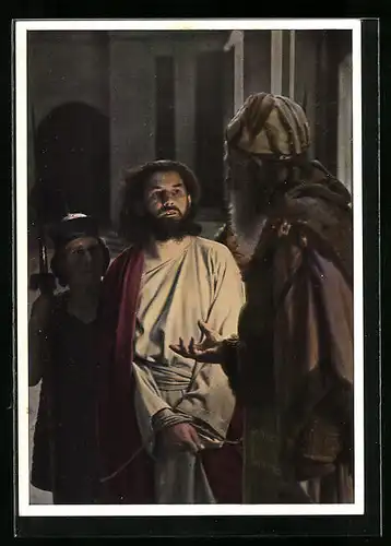 AK Oberammergau, Jubiläums-Passionsspiele 1934, Christus vor Annas