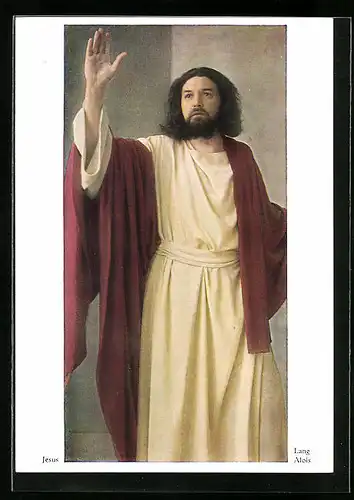AK Oberammergau, Passionsspiele 1930, Schauspieler Alois Lang als Jesus