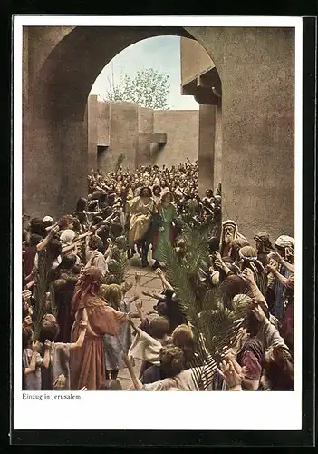 AK Oberammergau, Passionsspiele 1930, Einzug in Jerusalem