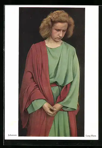 AK Oberammergau, Passionsspiele 1930, Schauspieler Hans Lang als Johannes