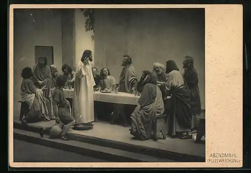 AK Oberammergau, Passionsspiele 1930, Abendmahl, Fusswaschung
