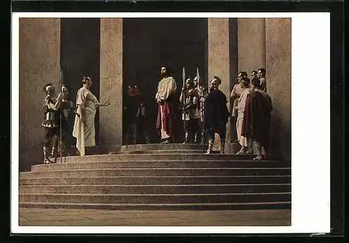 AK Oberammergau, Jubiläums-Passionsspiele 1934, Christus vor Pilatus