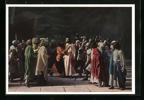 AK Oberammergau, Jubiläums-Passionsspiele 1934, Judaskuss