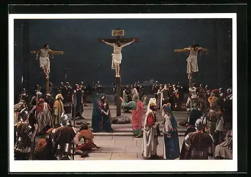 AK Oberammergau, Jubiläums-Passionsspiele 1934, Kreuzigung