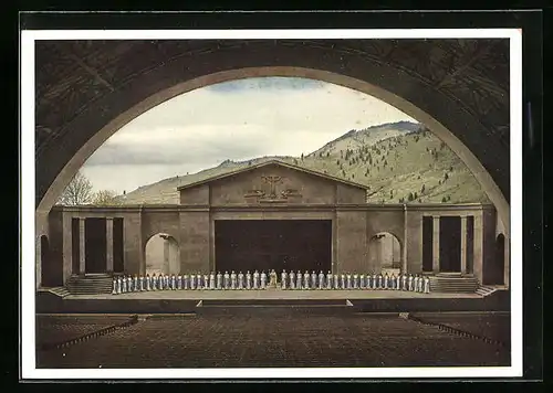 AK Oberammergau, Jubiläums-Passionsspiele 1934, Passions-Chor
