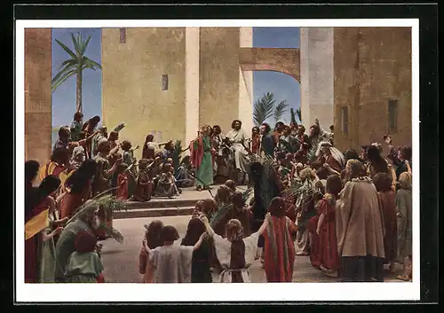 AK Oberammergau, Jubiläums-Passionsspiele 1934, Einzug in Jerusalem