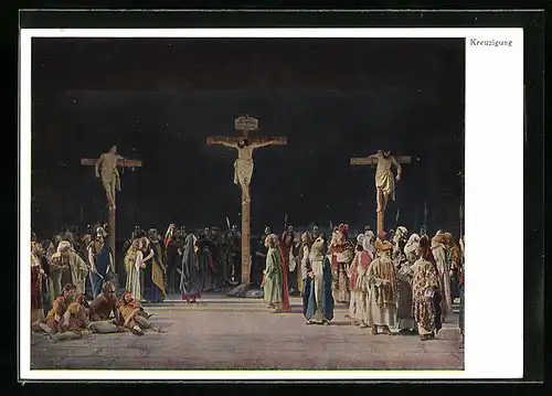 AK Oberammergau, Passionsspiele 1930, Kreuzigung