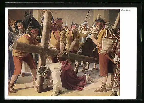 AK Oberammergau, Passionsspiele 1930, Kreuzweg