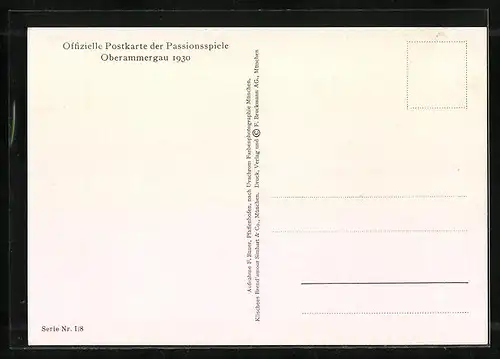 AK Oberammergau, Passionsspiele 1930, Kreuzweg