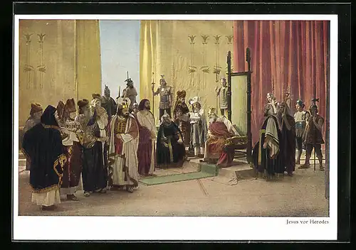 AK Oberammergau, Passionsspiele 1930, Jesus vor Herodes