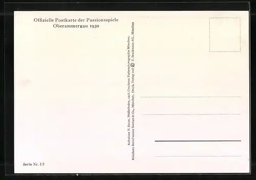 AK Oberammergau, Passionsspiele 1930, Jesus vor Herodes