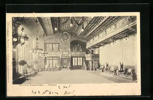 AK München, Festsaal im Künstlerhaus