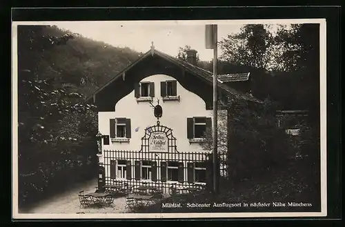 AK Starnberg, Gasthof Forsthaus Mühltal, Albert Hölzle