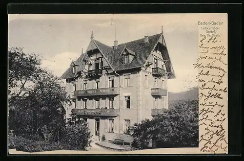 AK Baden-Baden, Luftkurhotel Gretel