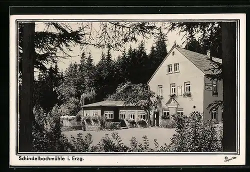 AK Marienberg, Gasthaus Schindelbachmühle, Bes.: Kurt Keinert