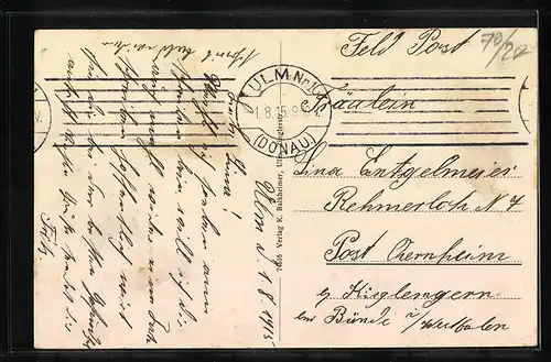 AK Ulm a. D., Wagnerschule, z. Zt. Festungs-Hilfslazarett III