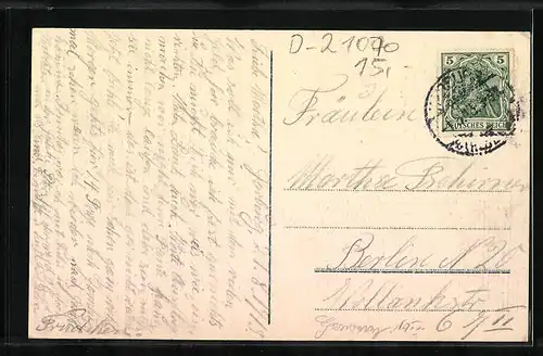 AK Harburg, Höhere Mädchenschule - Vorderansicht