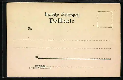 Lithographie Kassel-Wilhelmshöhe, Schloss Wilhelmshöhe aus der Ferne