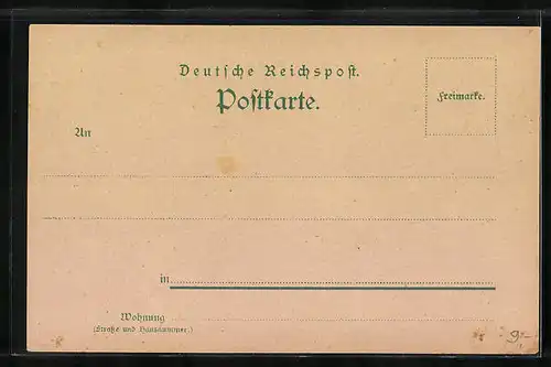 Lithographie Wiesbaden, Griechische Kapelle und Protestantische Kirche