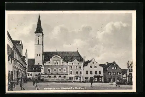 AK Frontenhausen /Ndb., Strassenpartie am Marktplatz