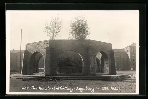 AK Augsburg, 3er Denkmals-Enthüllung im Oktober 1933