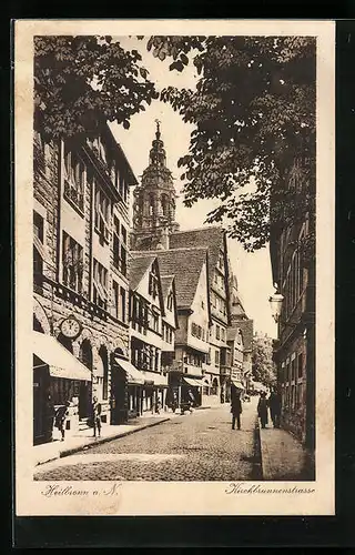 AK Heilbronn a. N., Kirchbrunnenstrasse mit Geschäft