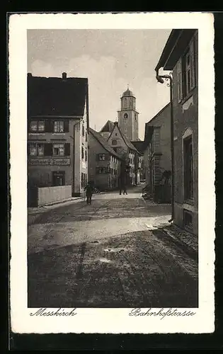 AK Messkirch, Bahnhofstrasse am Gasthaus zur Traube