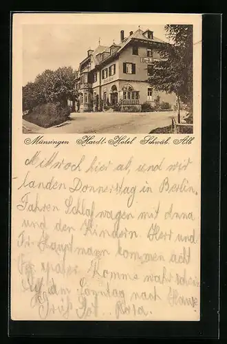 AK Münsingen, Hardt-Hotel Schwäbische Alb