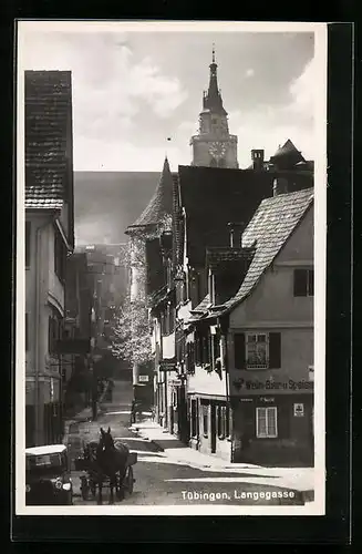 AK Tübingen, Langegasse im Sonnenschein