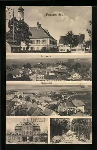 AK München-Forstenried, Kgl. Schloss Fürstenried, Ortspartie, Wildschweinfütterung