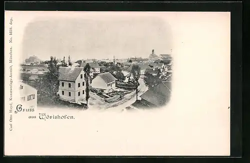 AK Wörishofen, Teilansicht mit Strassenpartie