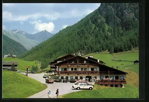 AK Rein bei Sand, Gasthof Pichlerhof, Haus vor den Bergen