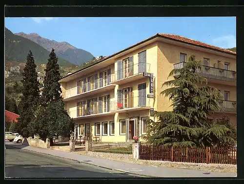 AK Meran, Hotel Steiner, Laurinstrasse 60, Aussenansicht