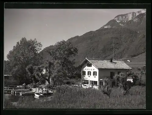 AK Kalterersee /Bozen, Restaurant Geier, Partie am Bootsanleger