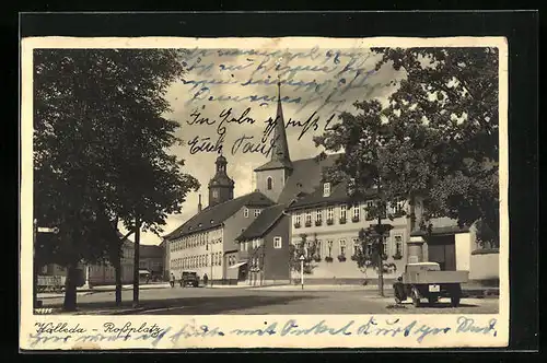 AK Kölleda, Strassenpartie am Rossplatz