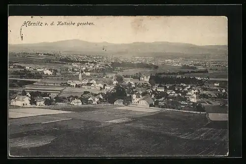 AK Hörnitz, Ortsansicht von der Koitsche aus