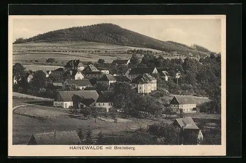 AK Hainewalde, Ortsansicht mit Breiteberg