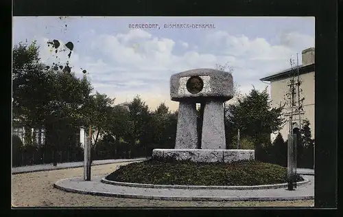 AK Bergedorf, Ortspartie am Bismarck-Denkmal