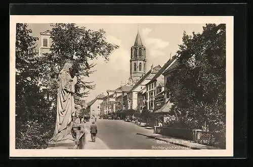 AK Rottweil a. N., Partie an der Hochbrücktorstrasse