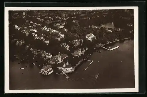 AK Hamburg, Uhlenhorster Fährhaus aus der Vogelschau