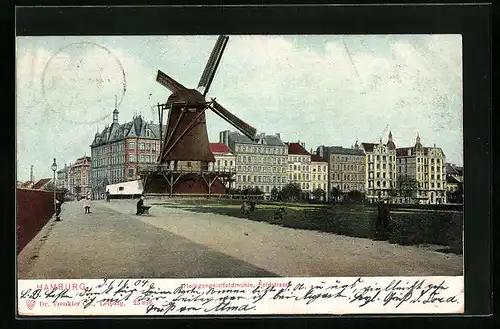 AK Hamburg-St.Pauli, Heiligengeistfeldmühle, Feldstrasse