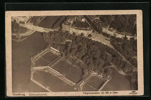 AK Hamburg-Uhlenhorst, Ortspartie, Fliegeraufnahme