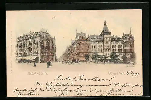 AK Düsseldorf, Der Bahnhofsplatz